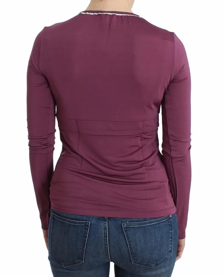 Purple jersey top blouse