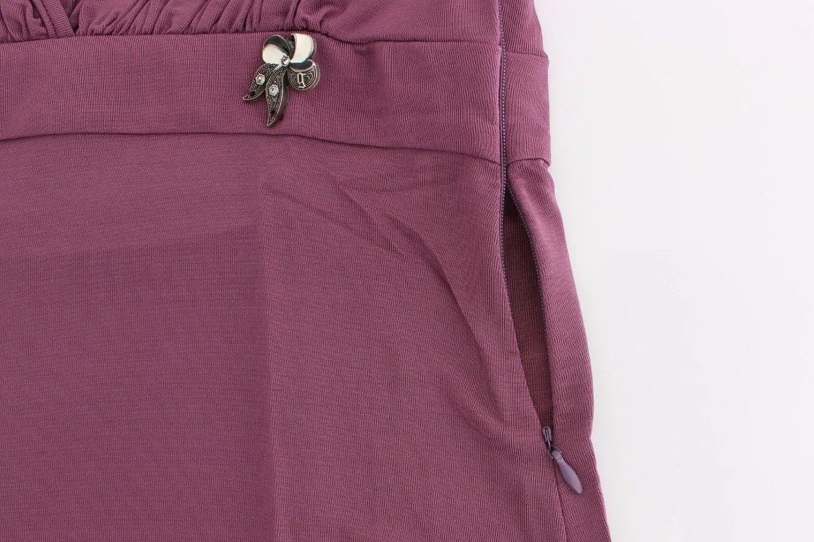 Purple jersey top blouse