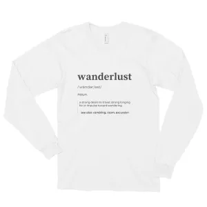 "Wanderlust Definition" Unisex Long sleeve t-shirt