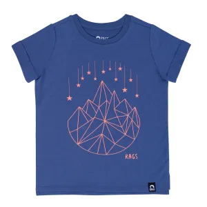 RAGS Short Rolled Sleeve Kids Tee - Geostar - Coastal Fjord