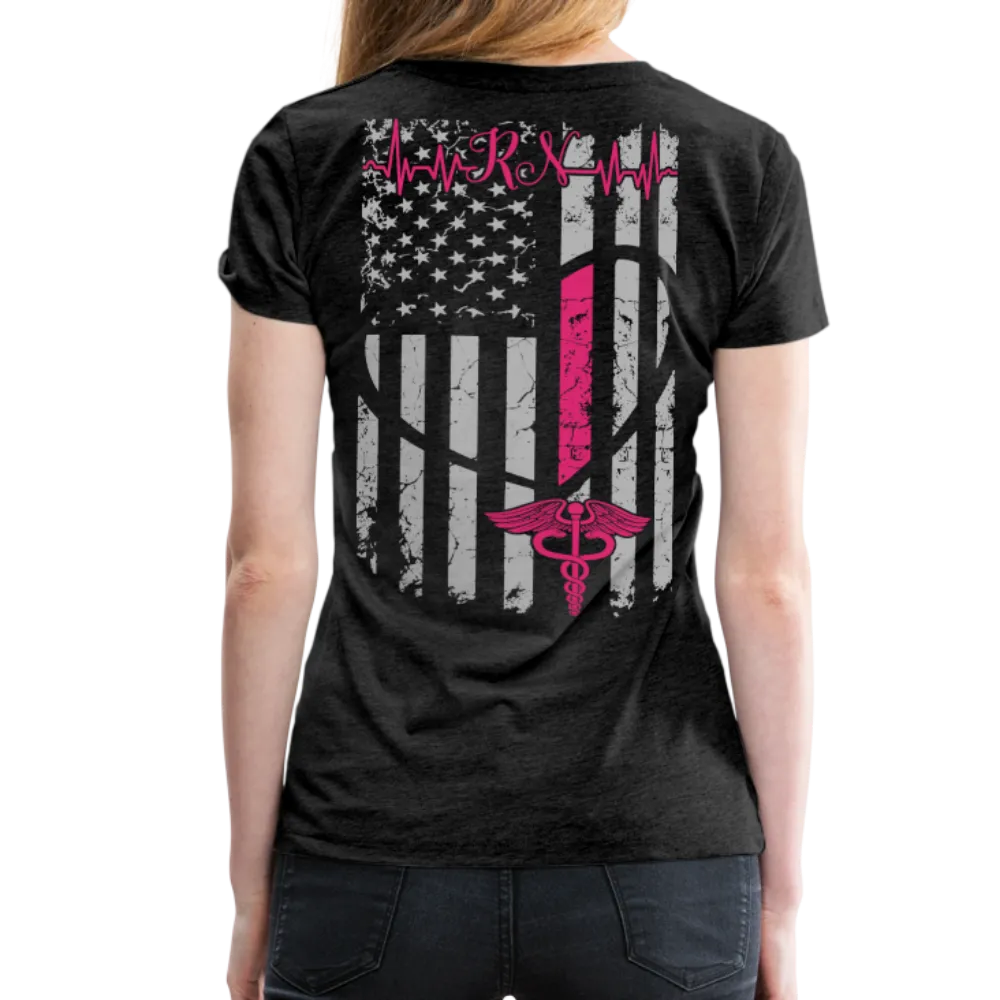 RN Nurse Flag Women’s Premium T- Shirt (CK1295) Updated
