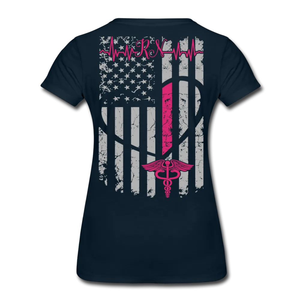 RN Nurse Flag Women’s Premium T- Shirt (CK1295) Updated