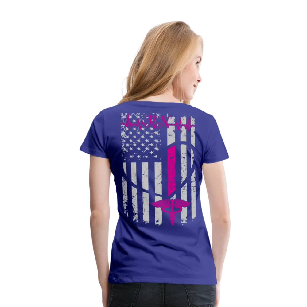 RN Nurse Flag Women’s Premium T- Shirt (CK1295) Updated