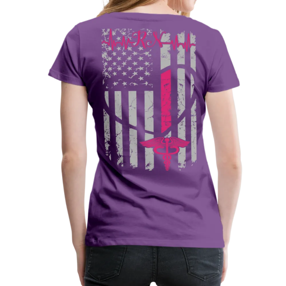 RN Nurse Flag Women’s Premium T- Shirt (CK1295) Updated