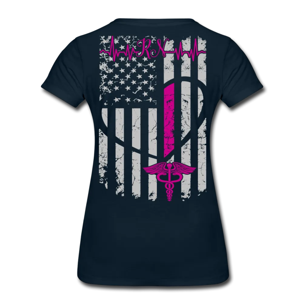 RN Nurse Flag Women’s Premium T- Shirt (CK1295) Updated