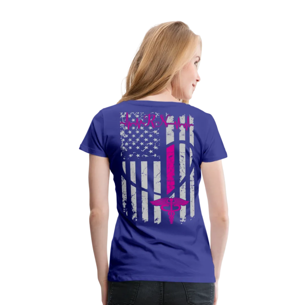 RN Nurse Flag Women’s Premium T- Shirt (CK1295) Updated