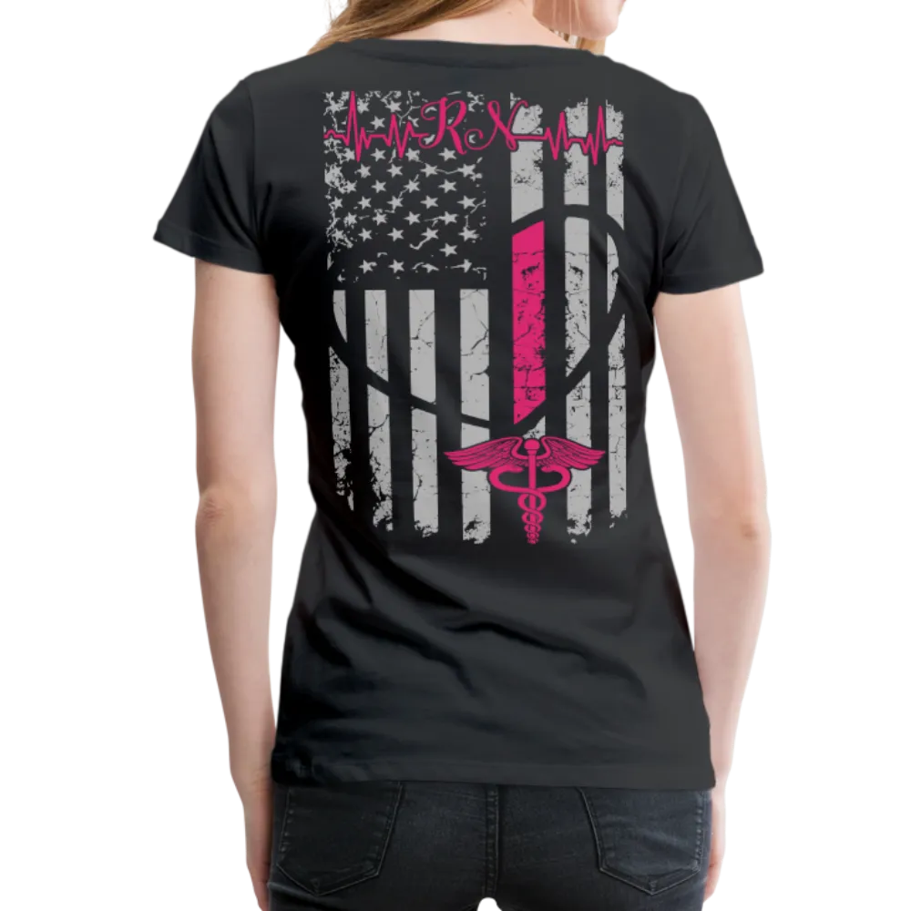 RN Nurse Flag Women’s Premium T- Shirt (CK1295) Updated