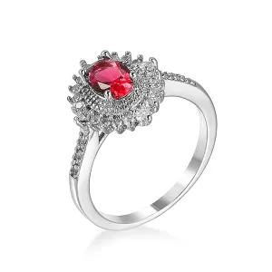 Rose Crystal & Cubic Zirconia Flower Band Ring
