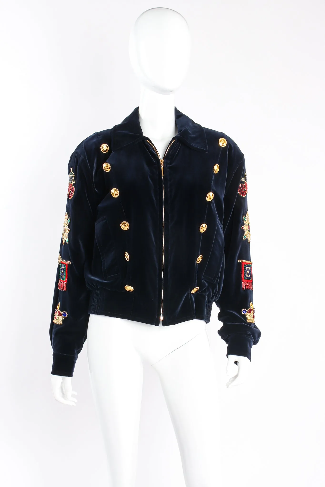 Royal Appliqué Velvet Jacket