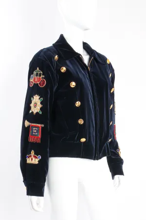 Royal Appliqué Velvet Jacket