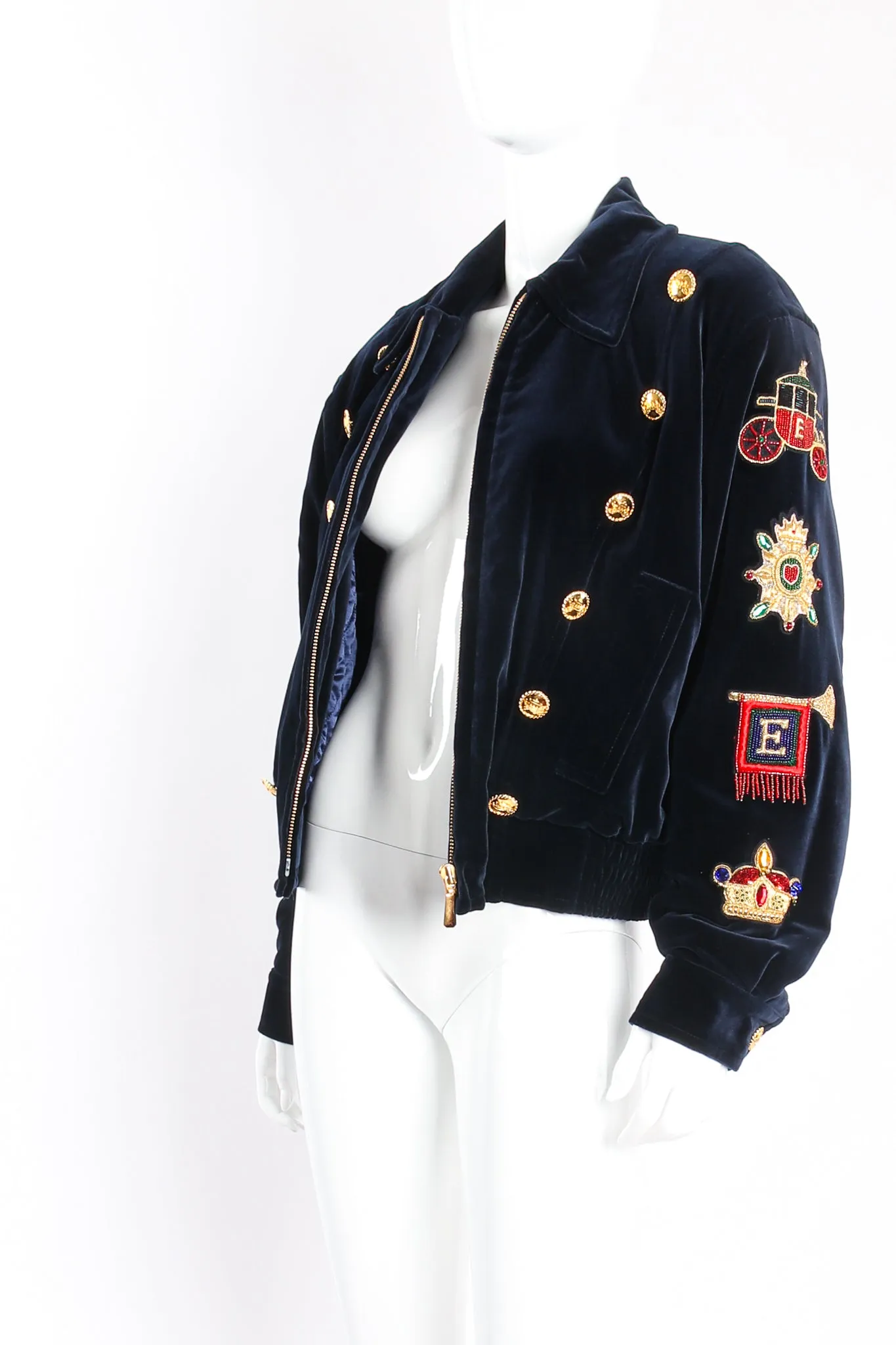 Royal Appliqué Velvet Jacket