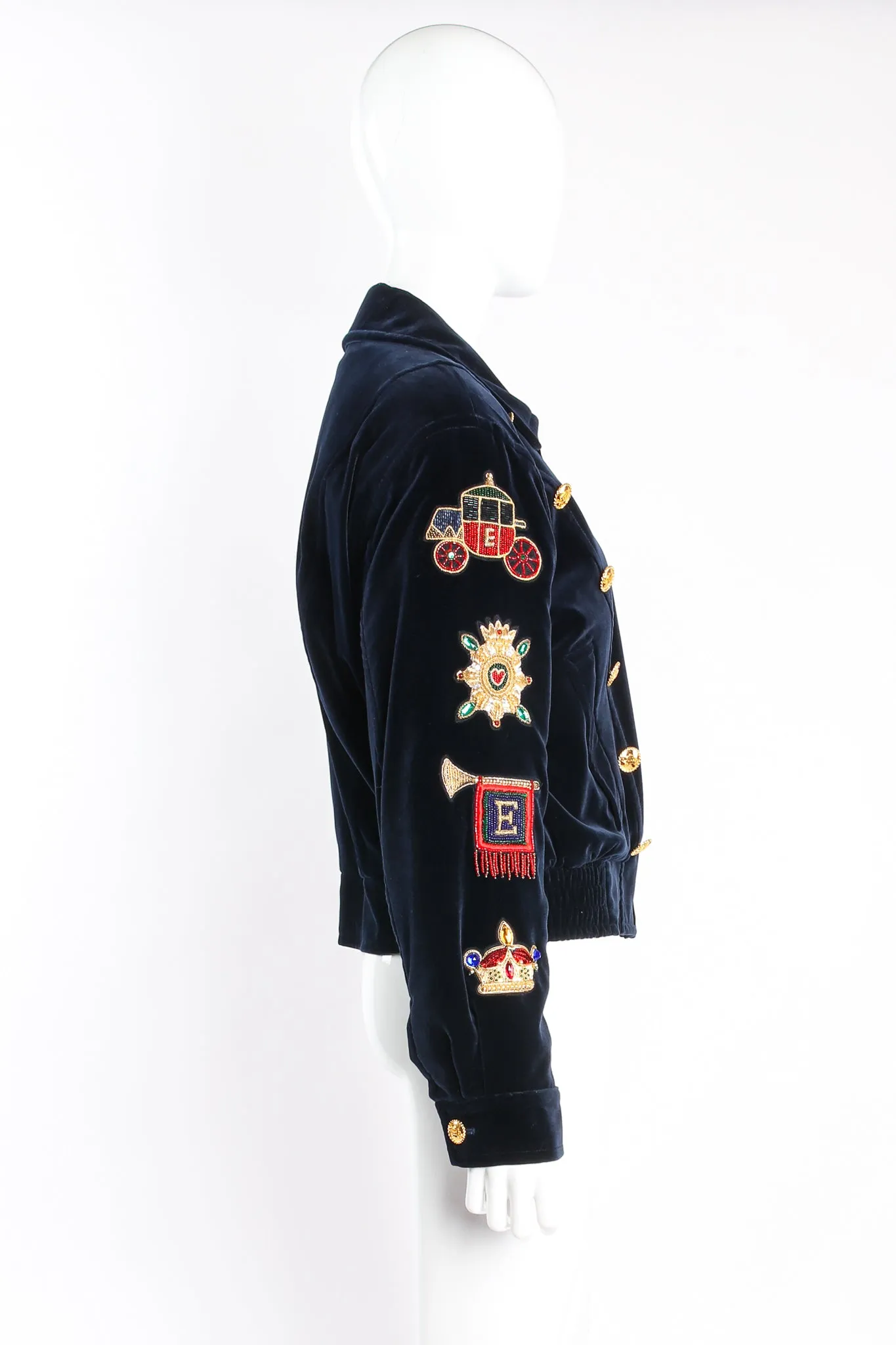 Royal Appliqué Velvet Jacket