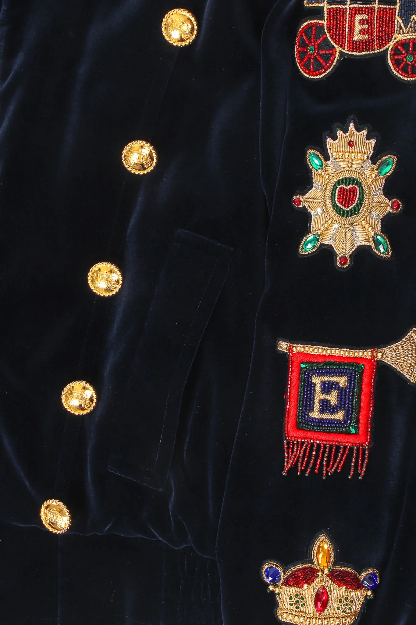 Royal Appliqué Velvet Jacket