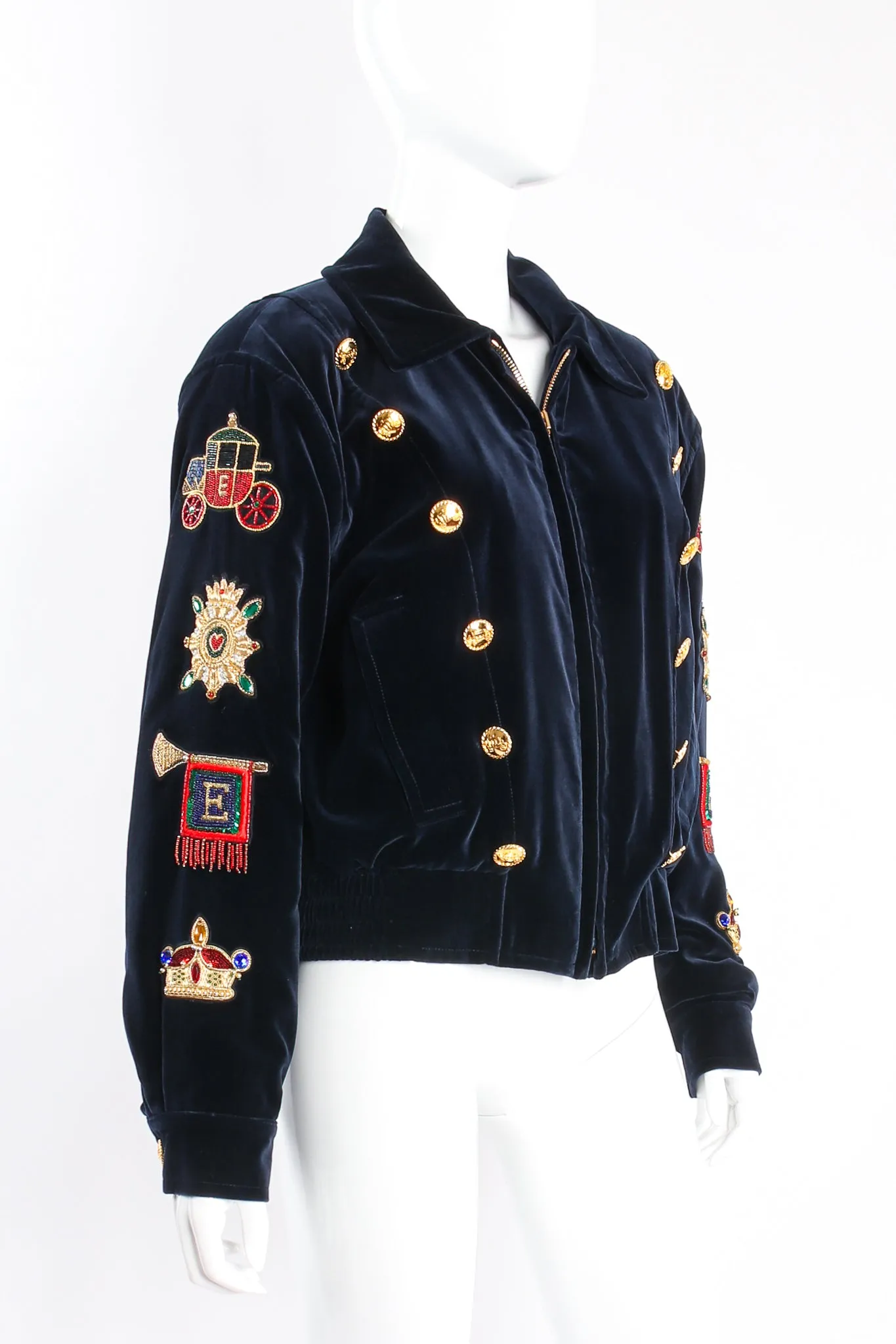 Royal Appliqué Velvet Jacket