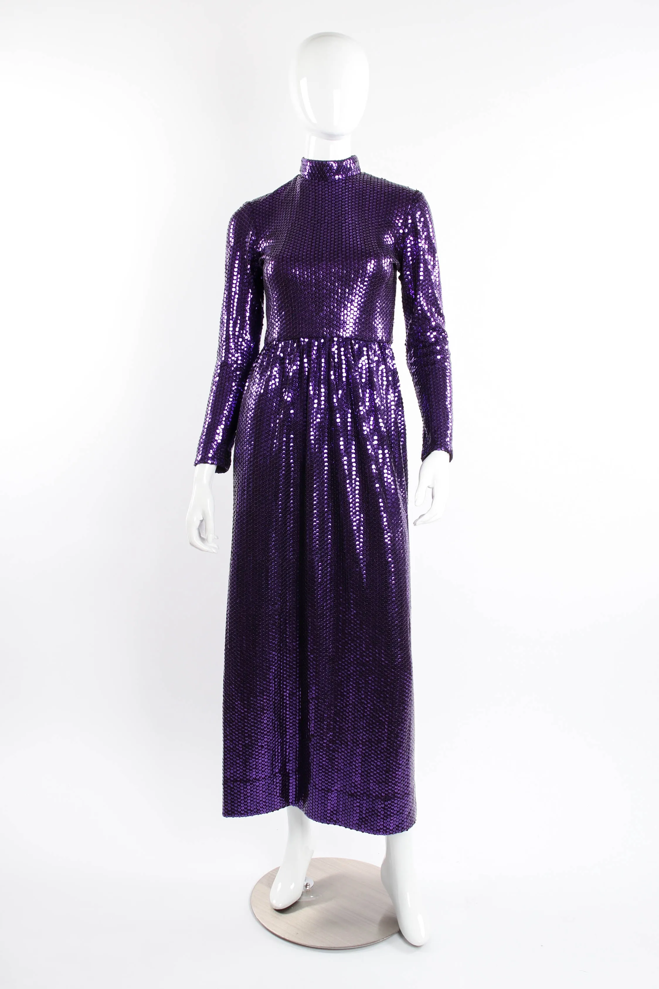 Royal Sequined Maxi Dress