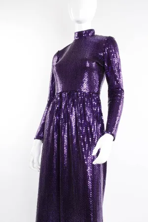 Royal Sequined Maxi Dress
