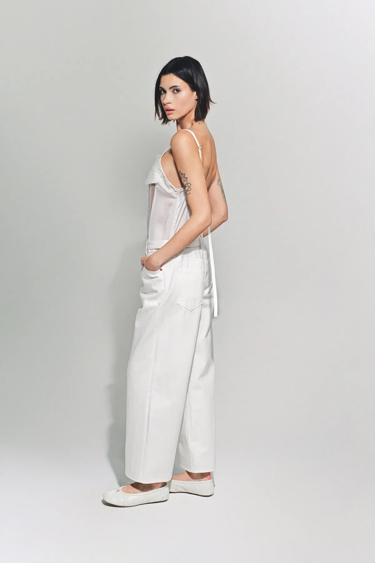 SACAI | DENIM MIX JUMPSUIT
