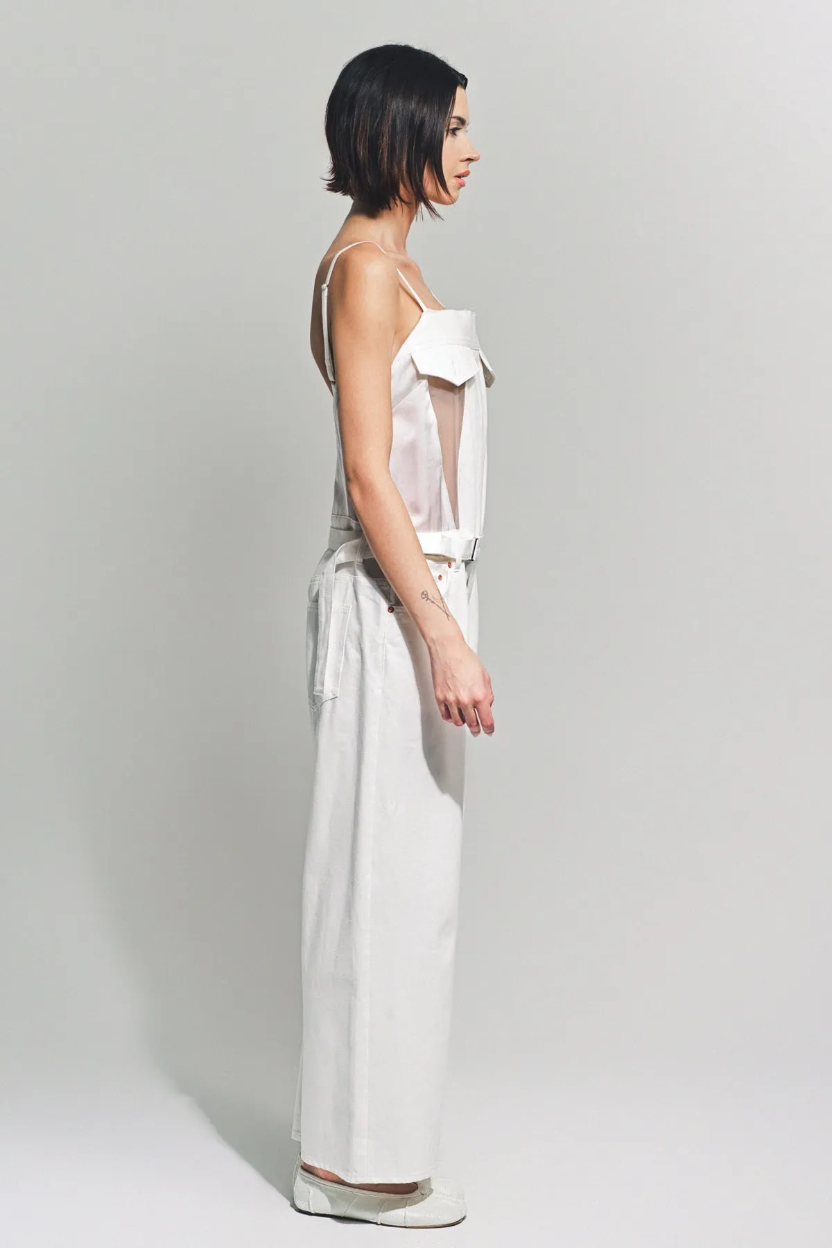 SACAI | DENIM MIX JUMPSUIT