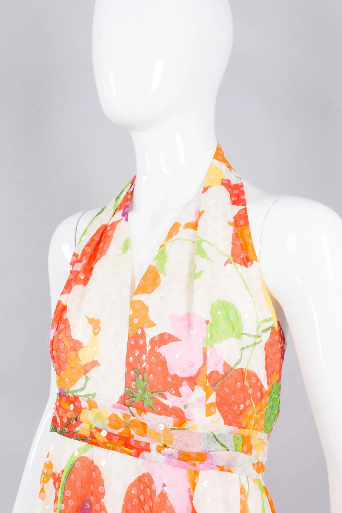 Sequined Floral Dance Dress