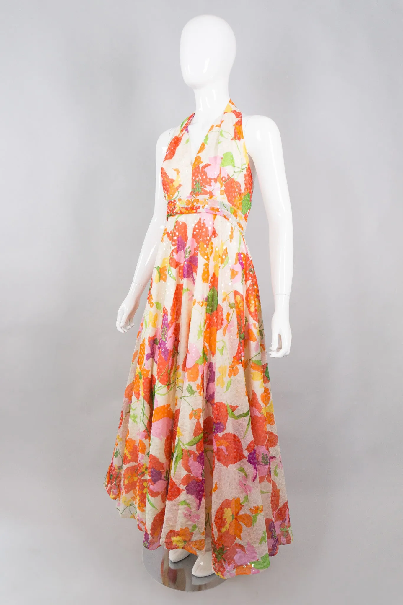 Sequined Floral Dance Dress