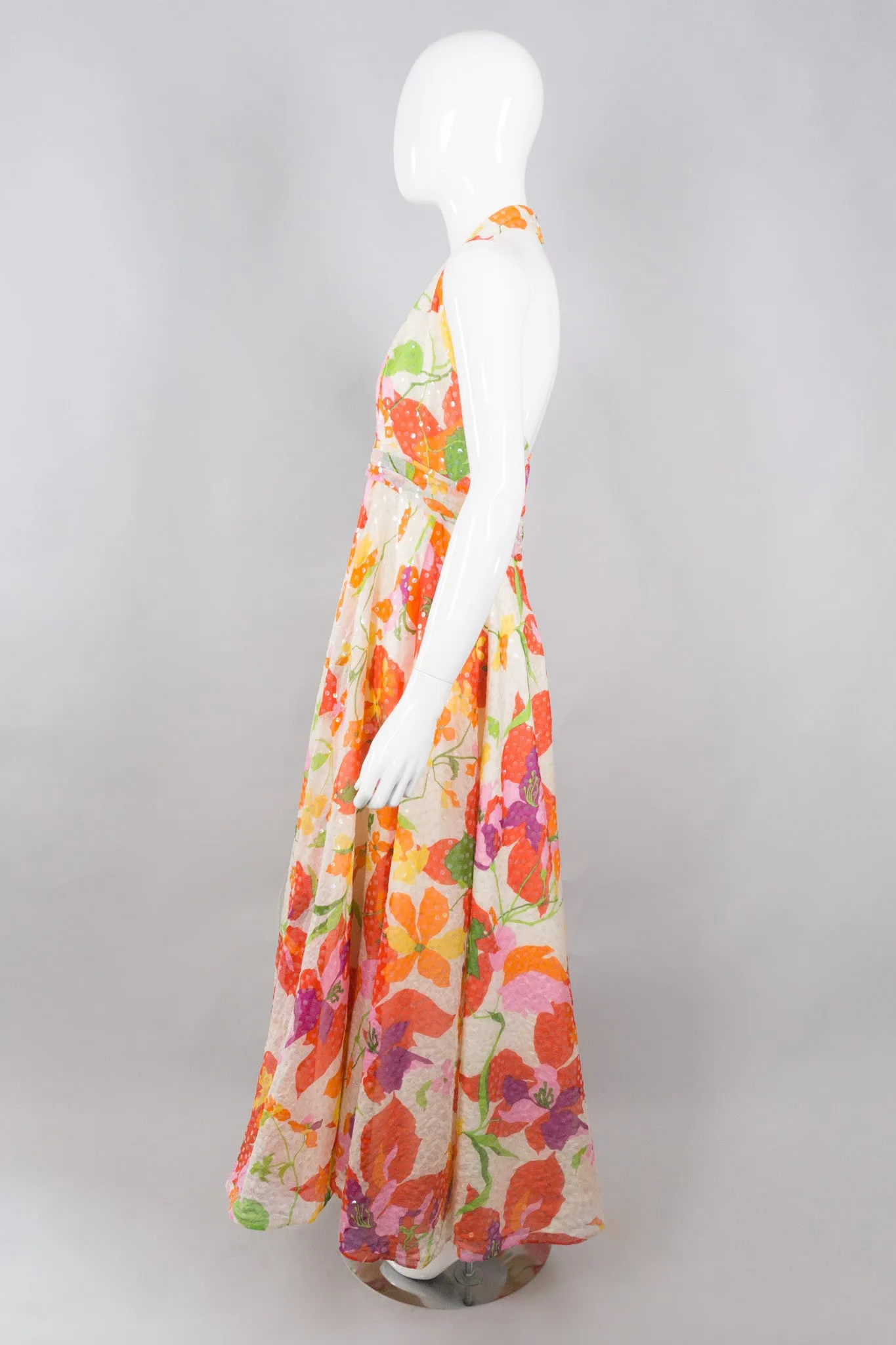 Sequined Floral Dance Dress