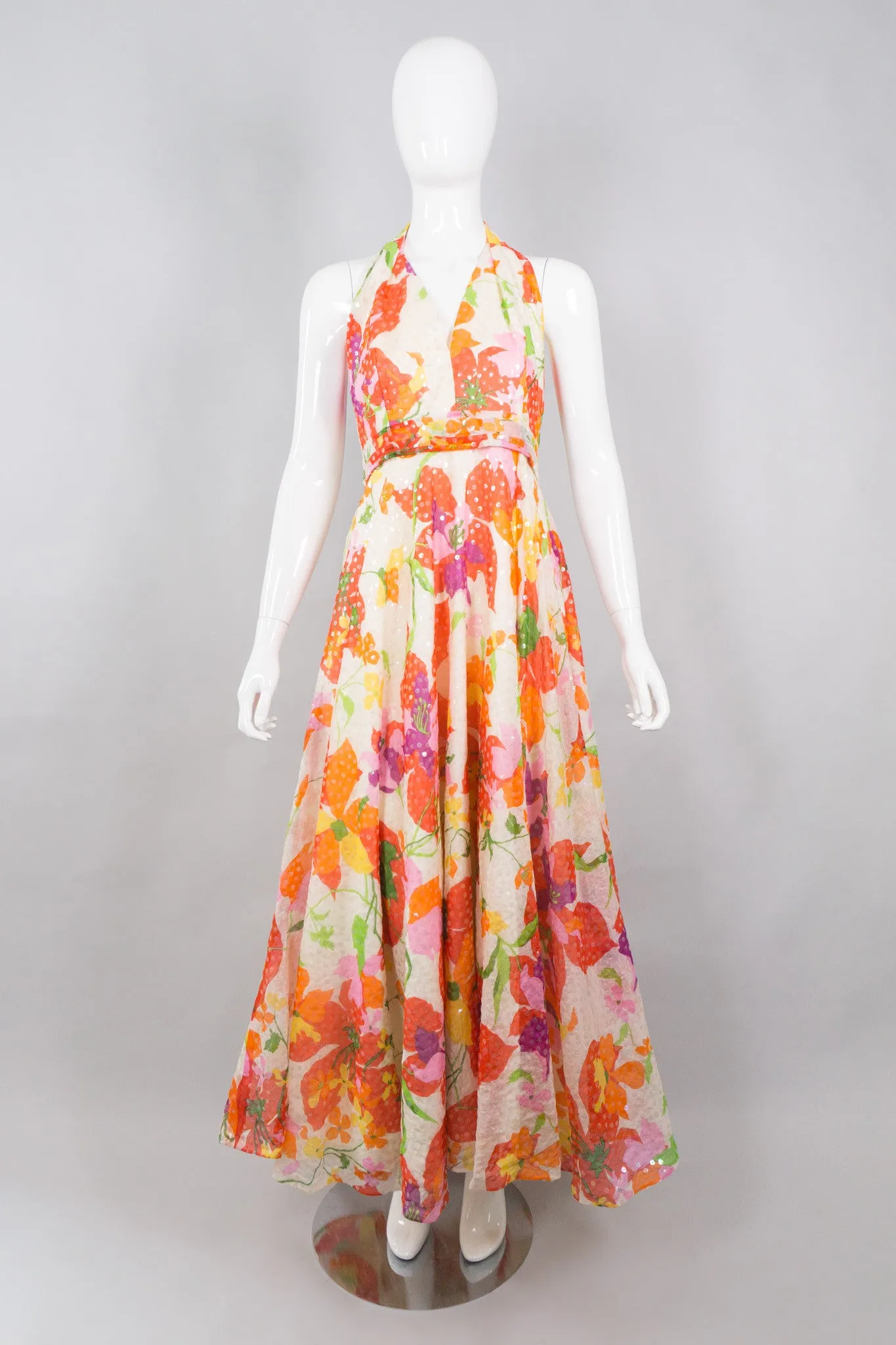 Sequined Floral Dance Dress