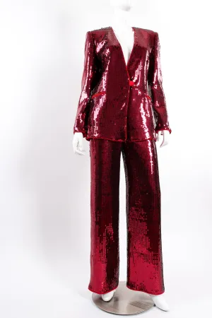 Sequined Jacket & Pant Suit