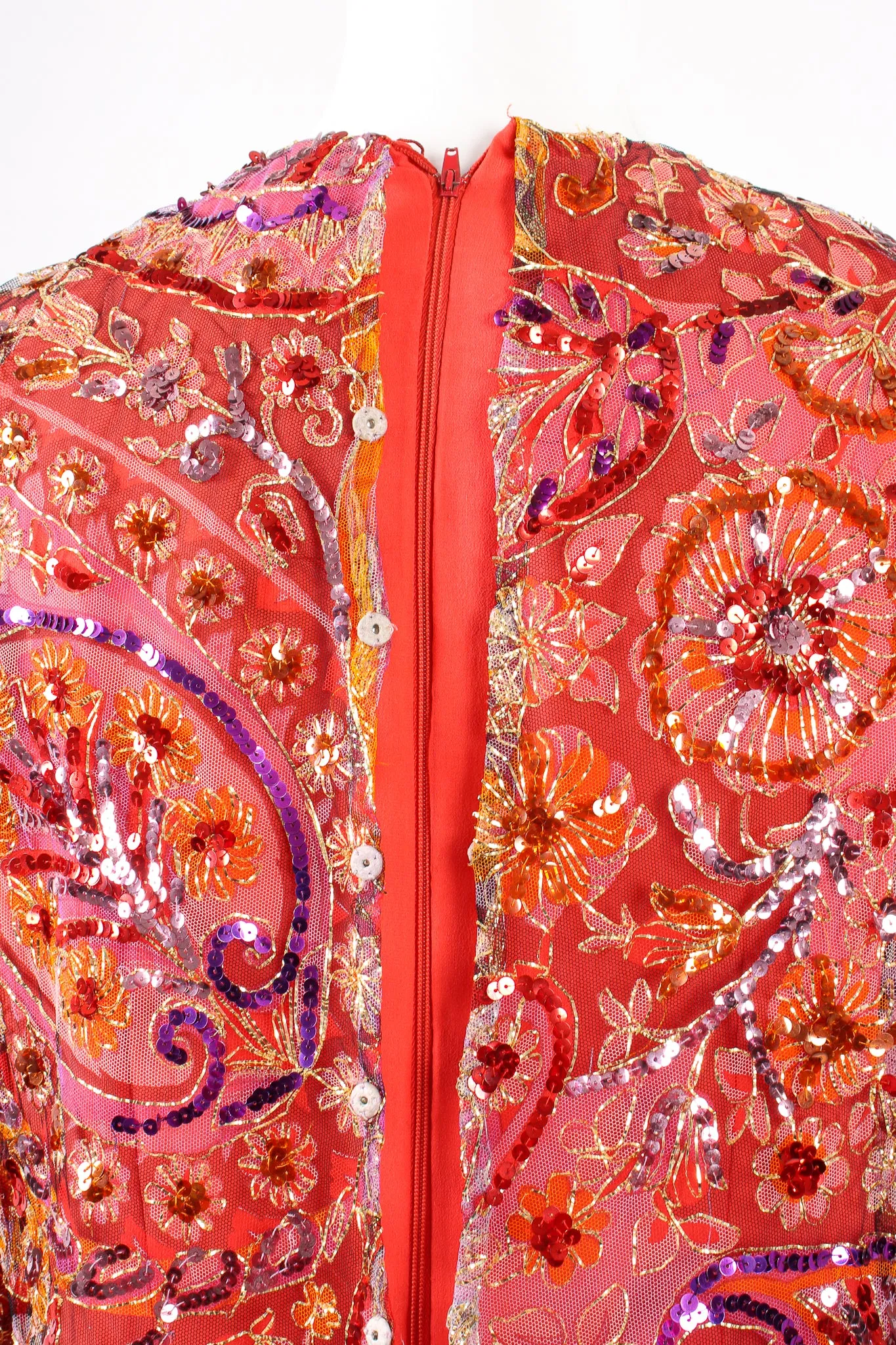 Sequined Mesh Shift Dress