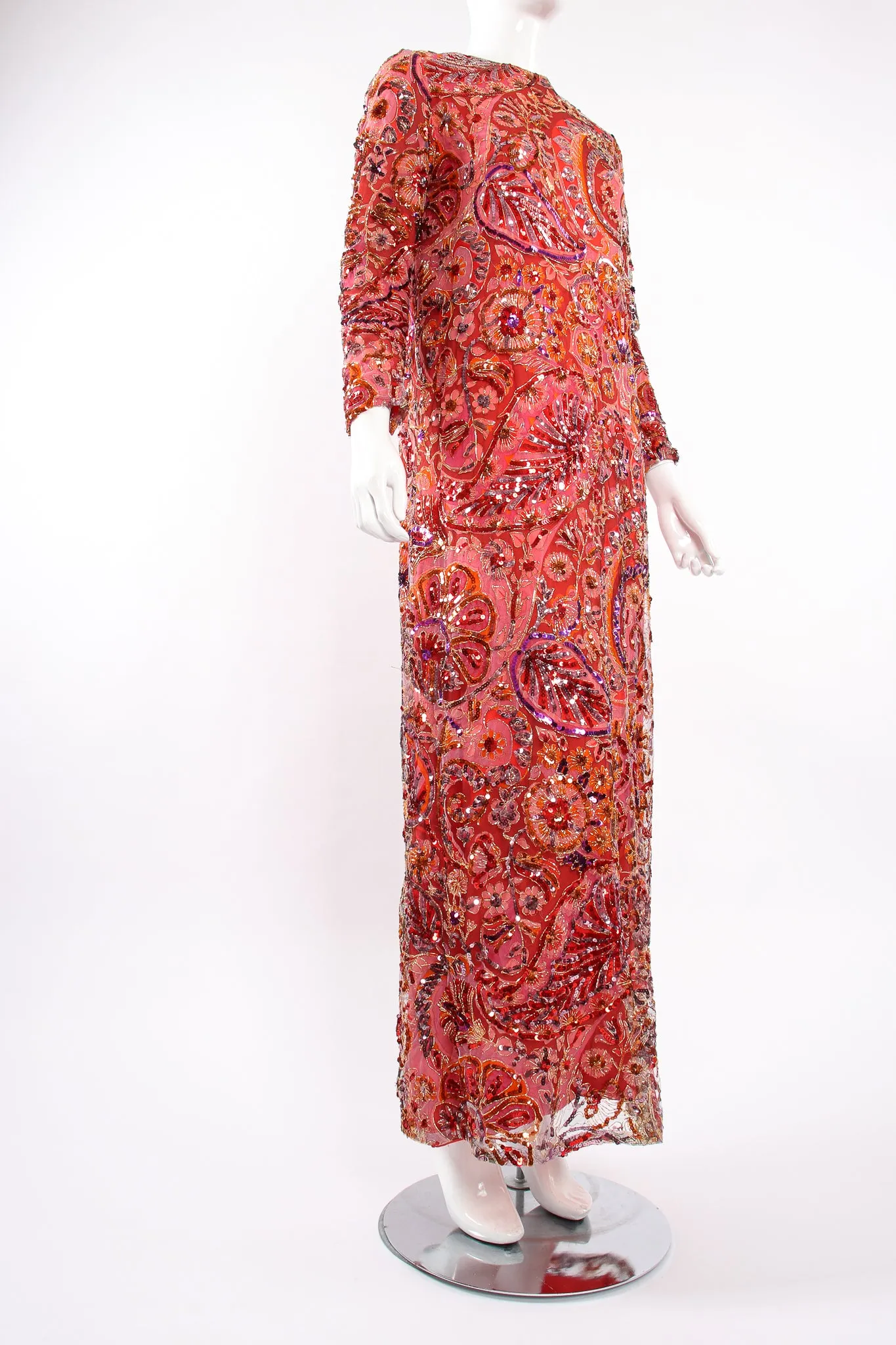 Sequined Mesh Shift Dress