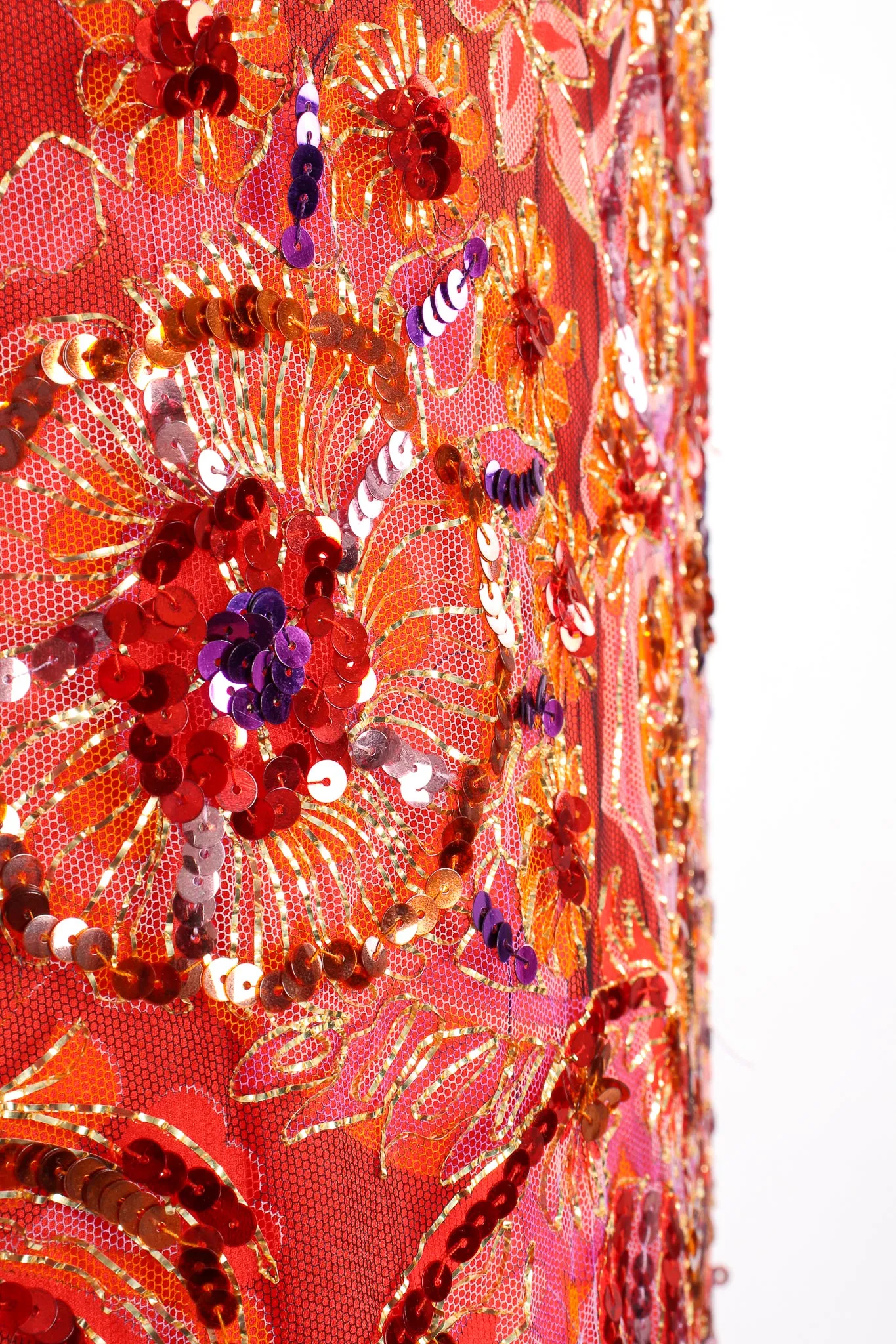 Sequined Mesh Shift Dress
