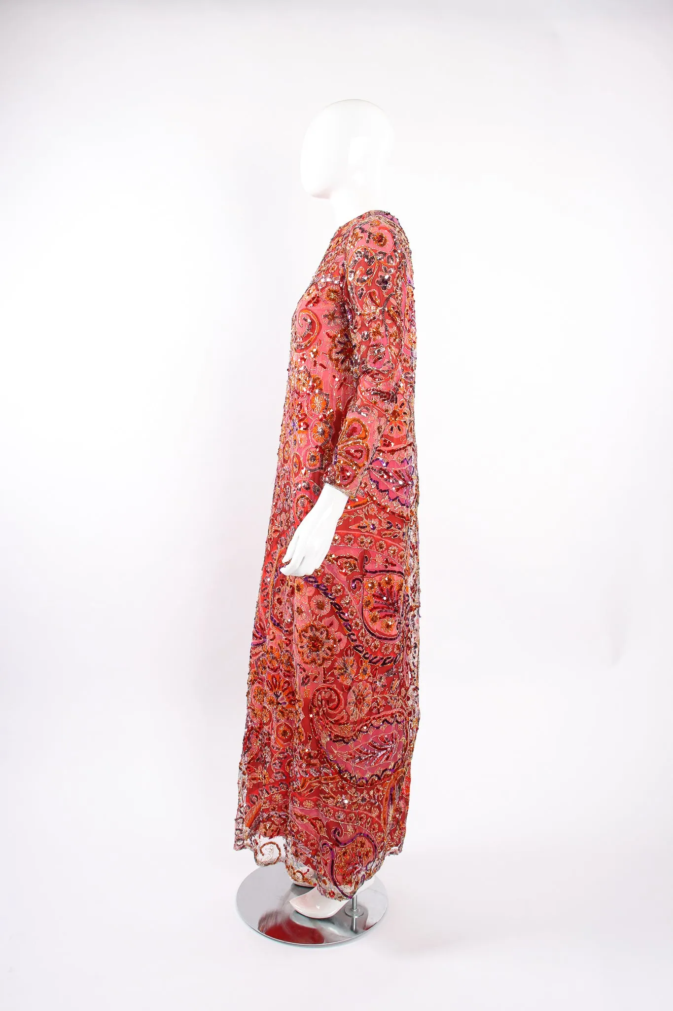 Sequined Mesh Shift Dress