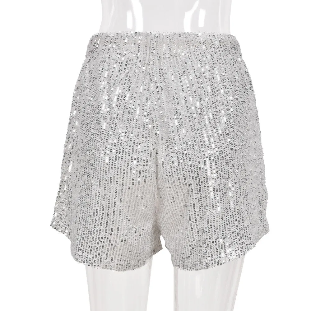 Silver Sequined Shorts