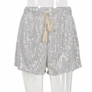 Silver Sequined Shorts