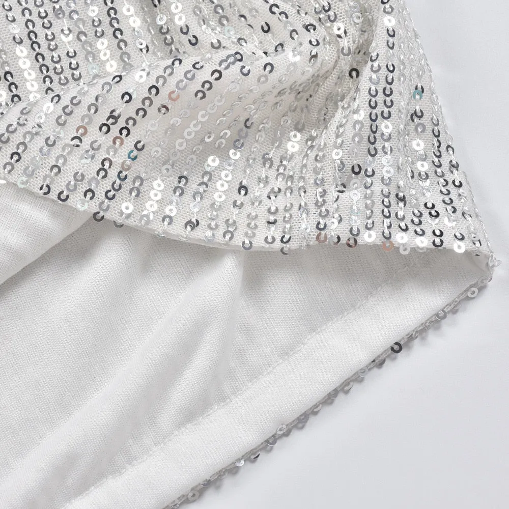 Silver Sequined Shorts