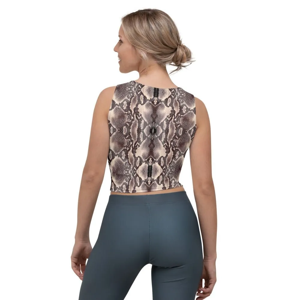 Snake Skin Print Crop Top