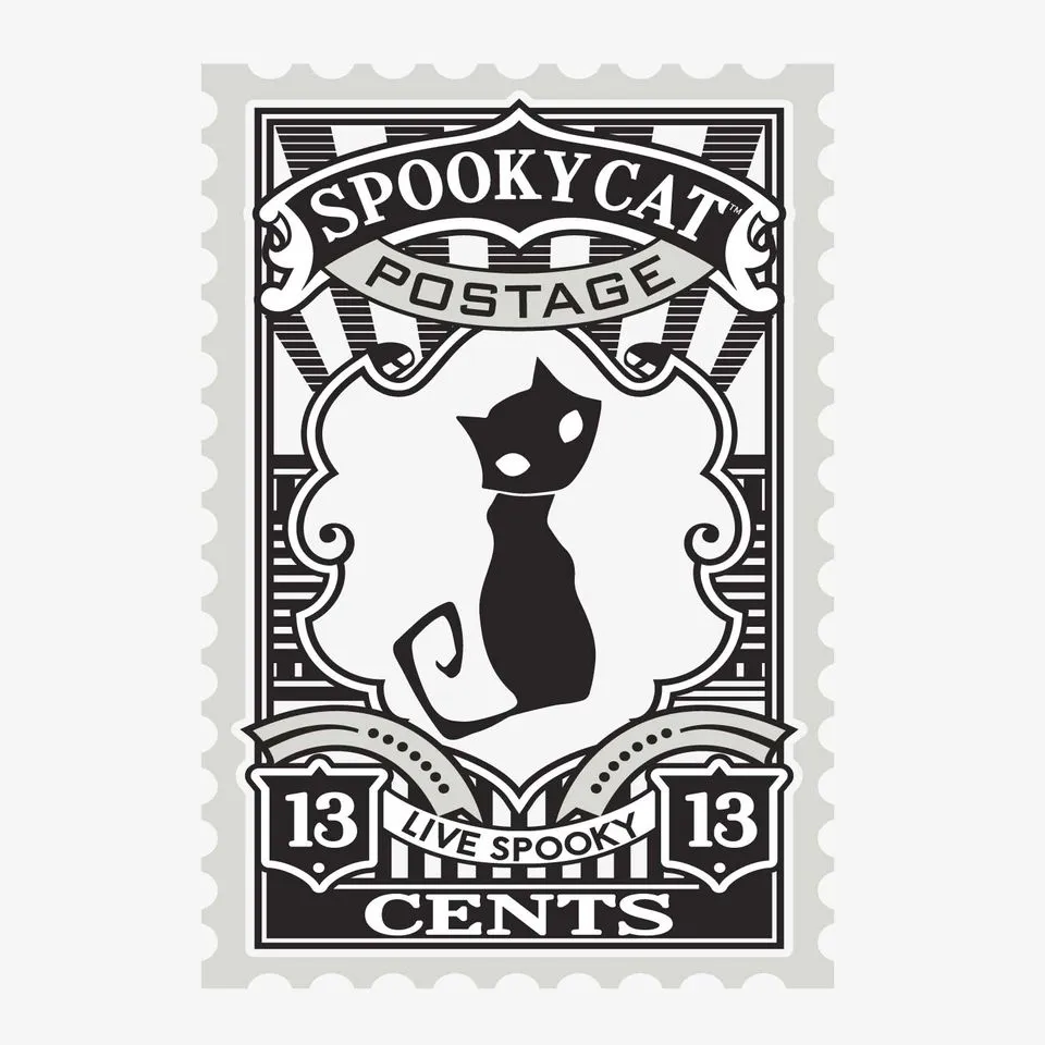 Spooky Cat Postage T-Shirt