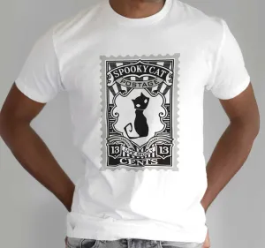 Spooky Cat Postage T-Shirt