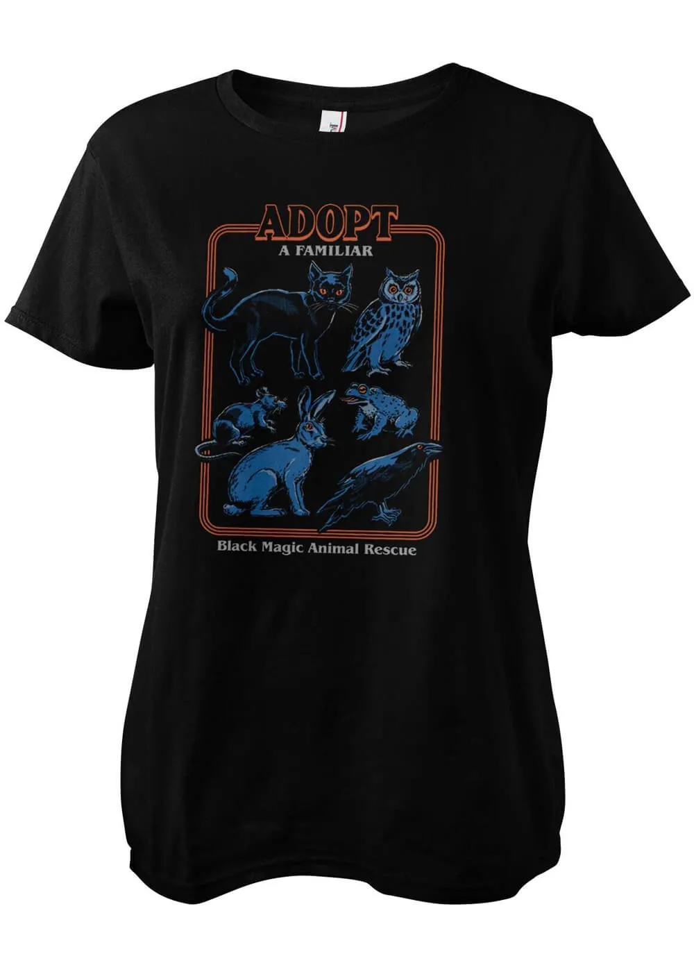 Steven Rhodes Adopt A Familiar Girly T-Shirt Black Blue