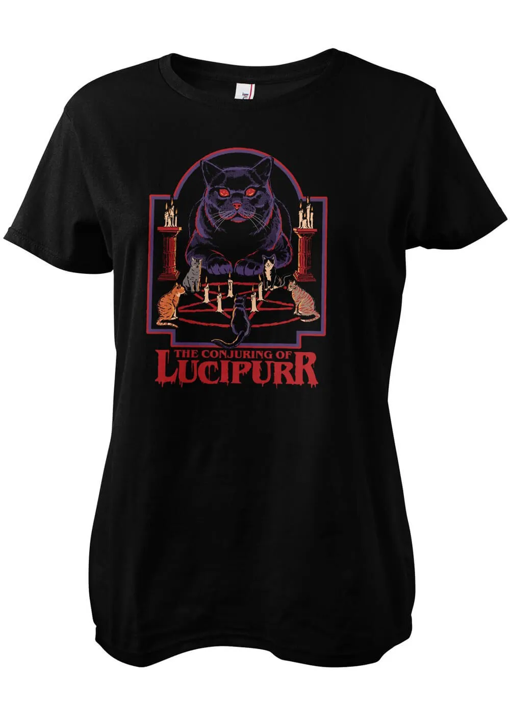 Steven Rhodes Lucipurr Girly T-Shirt Black