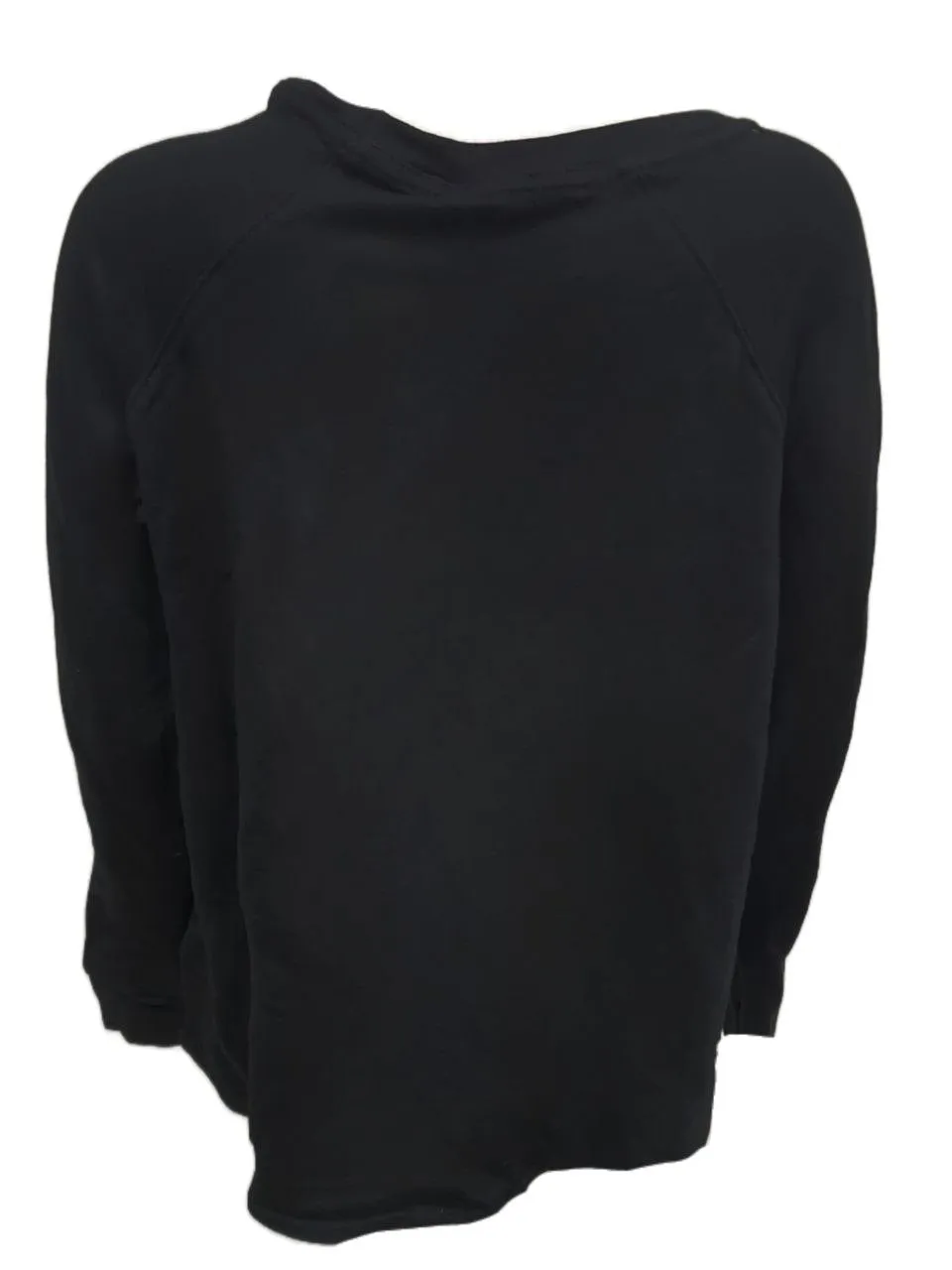 TEREZ Girl's Black Tie Front Sweatshirt #40401640 14 Years NWT