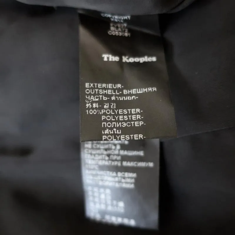 The Kooples Sequined Blazer Silver/Black Size Medium One-Button Jacket
