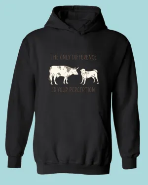 The Only Difference Is Your Perception Hoodie, Vegan Hoodie