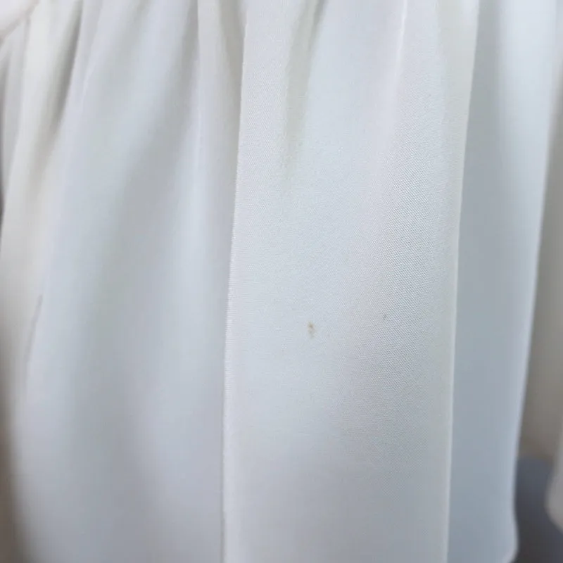 Tibi Ruffle Cami White Silk Size 6 Peplum Tank Top
