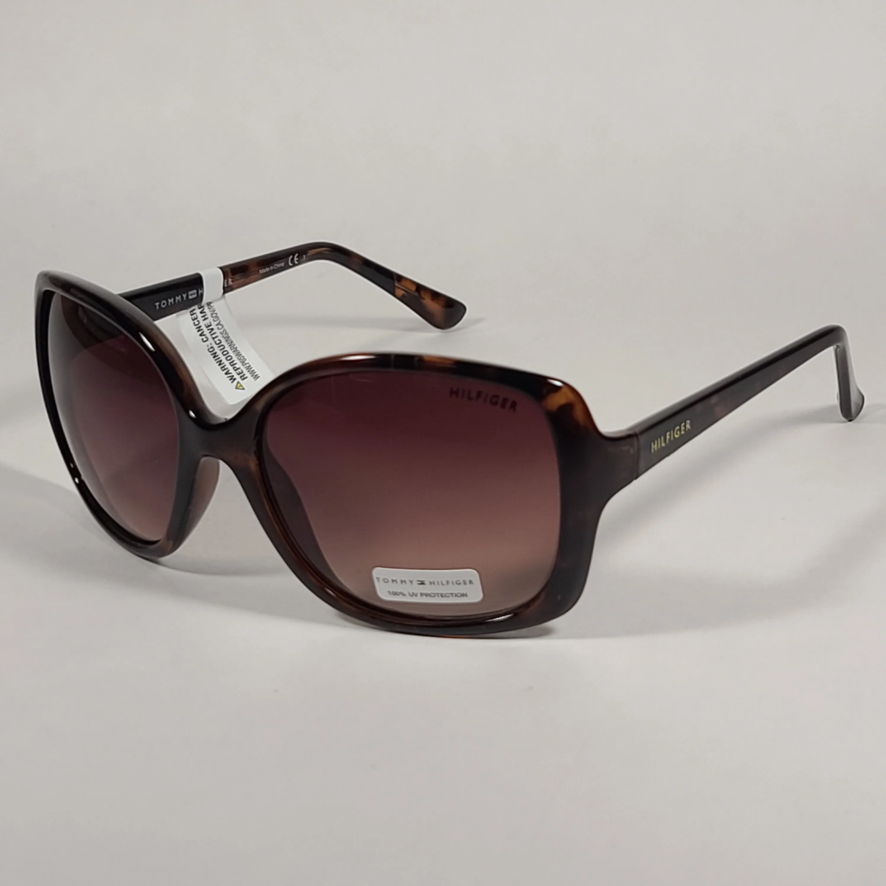 Tommy Hilfiger Hermione Butterfly Sunglasses Brown Tortoise Frame Brown Gradient Lens HERMIONE WP OL474