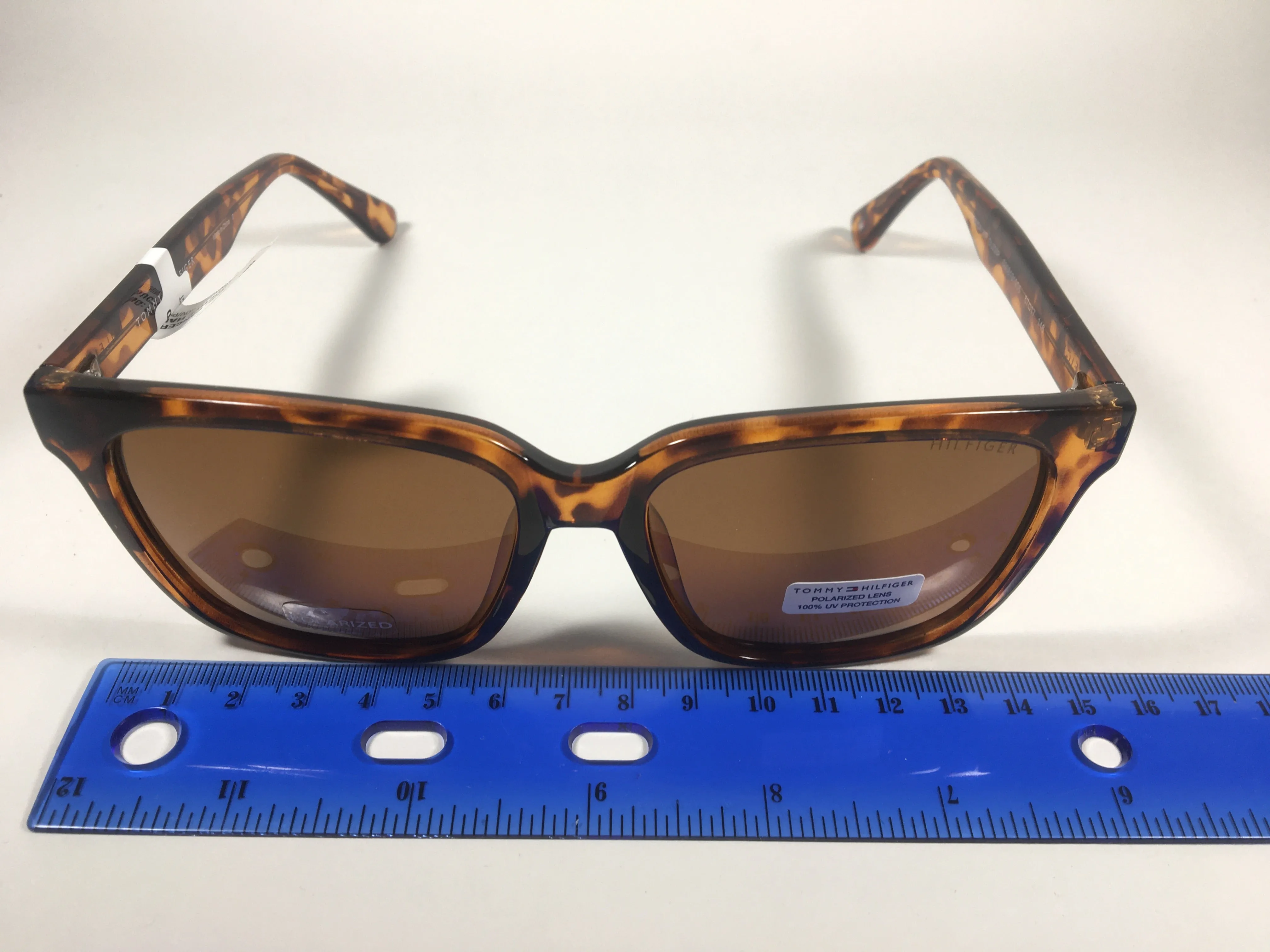 Tommy Hilfiger Polarized Jessica Square Sunglasses Brown Tortoise Frame Brown Lenses WP OL506P