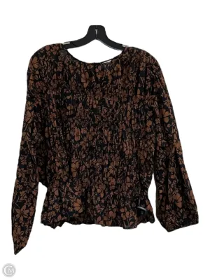 Top Long Sleeve By Ana In Black & Brown, Size: Xl