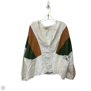 Top Long Sleeve By We The Free In Brown & White, Size: S