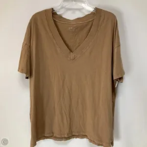 Top Short Sleeve Basic By Aerie In Brown, Size: M