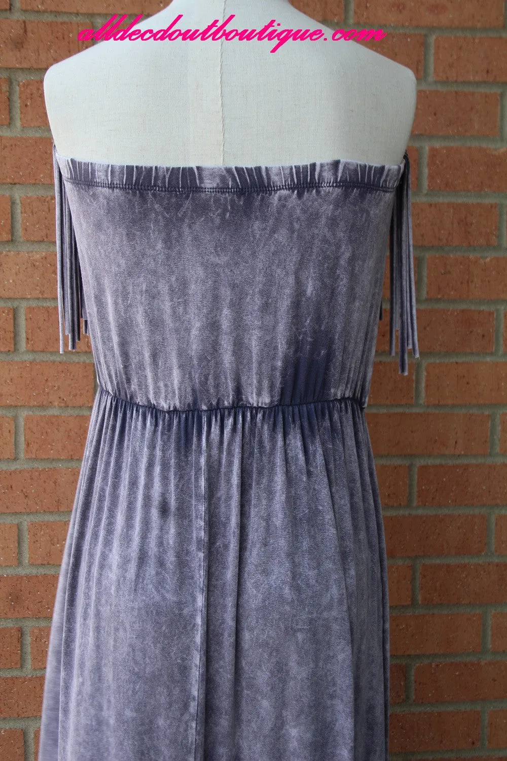 T*PARTY | Light Purple Long Maxi Dress with Fringe