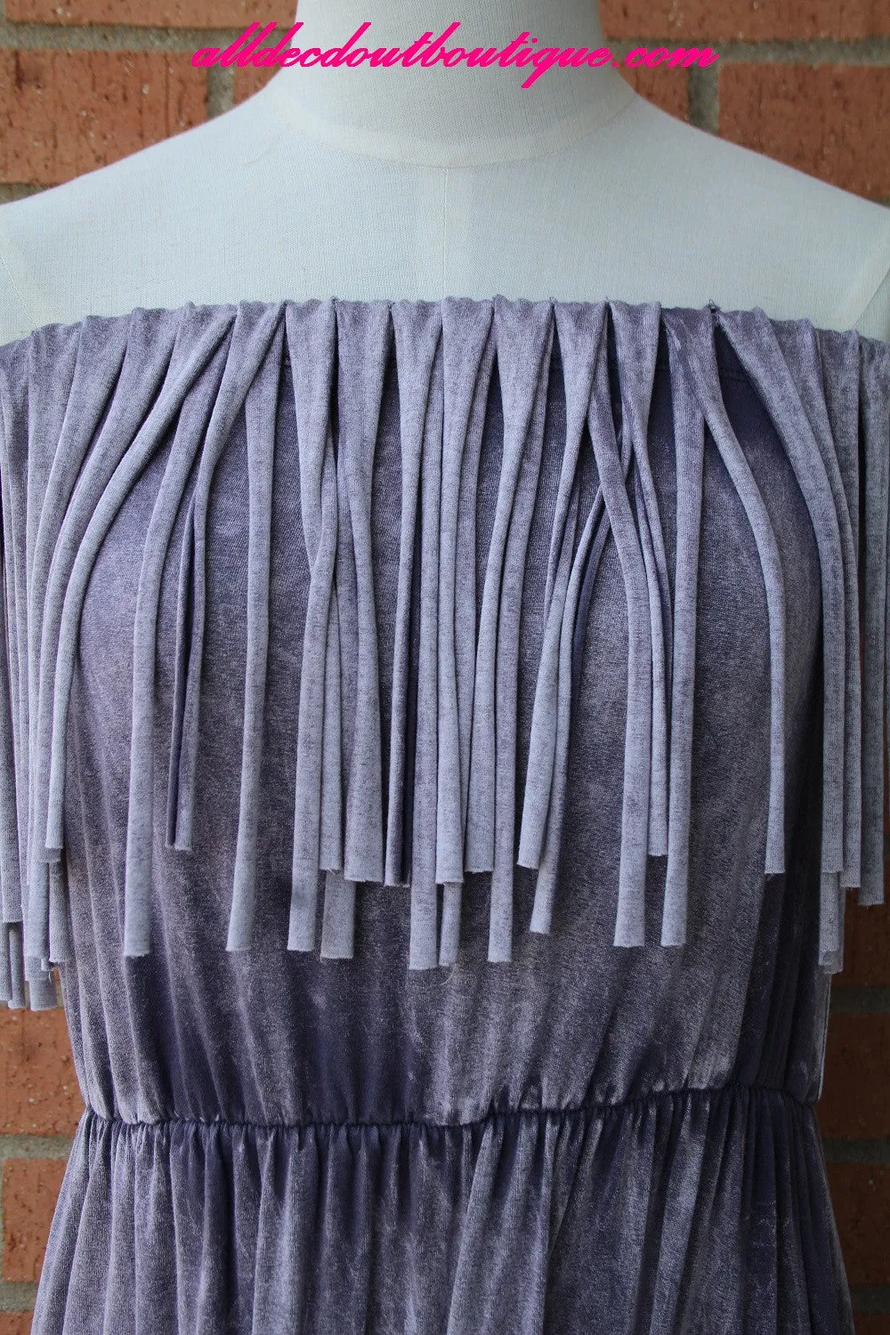 T*PARTY | Light Purple Long Maxi Dress with Fringe